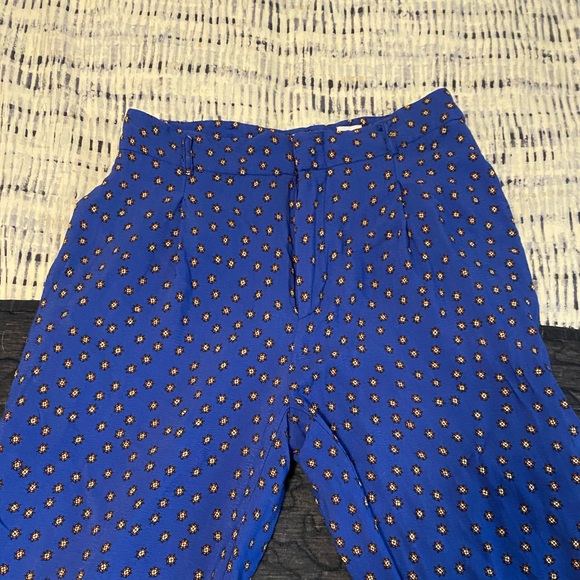 Blue Indie Wide Leg Pants with Tie Waist - Picture 2 of 4